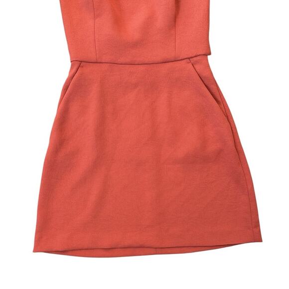 Aritzia Wilfred Ecoulement Tie Cut Out Peep Back Mini Dress Orange Womens Size 2 - Picture 4 of 11